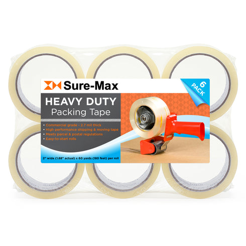 2-in Heavy-Duty Shipping Packing Tape (60 yard/360-ft ea) 2.7mil Clear